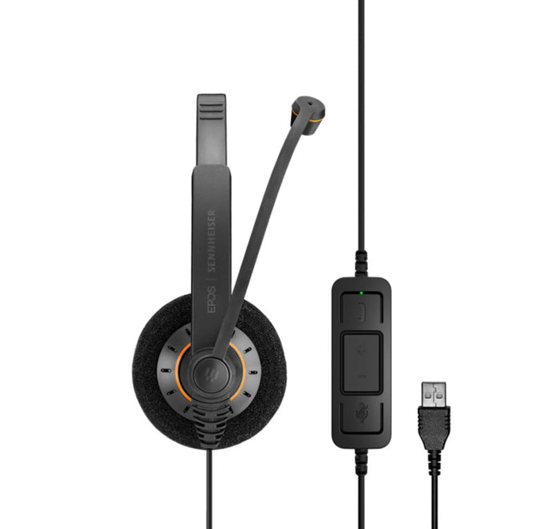 [AUSTRALIA] - EPOS Sennheiser Consumer Audio SC 60 USB ML (504547) - Double-Sided Business Headset | For Skype for Business | with HD Sound, Noise-Cancelling Microphone, & USB Connector (Black) 