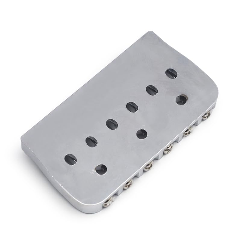 [AUSTRALIA] - MAXCHEER 6 String Guitar Fixed Bridge 72.8x38MM-10.6– Metal Hardtail Bridges Replacement Part for Electric Guitar (Chrome, 72.8mm) Chrome 
