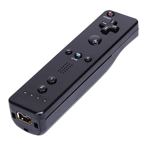 Remote Controller for Wii, Wii Remote and Nunchuck Controllers with Silicon Case and Strap for Wii and Wii U (Black) Black