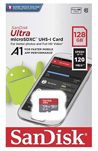 SanDisk Memory Card 128GB Ultra MicroSD Works with Samsung A71, A01, A11 Cell Phone (SDSQUA4-128G-GN6MN) Bundle with (1) Everything But Stromboli MicroSDXC & SD Card Reader