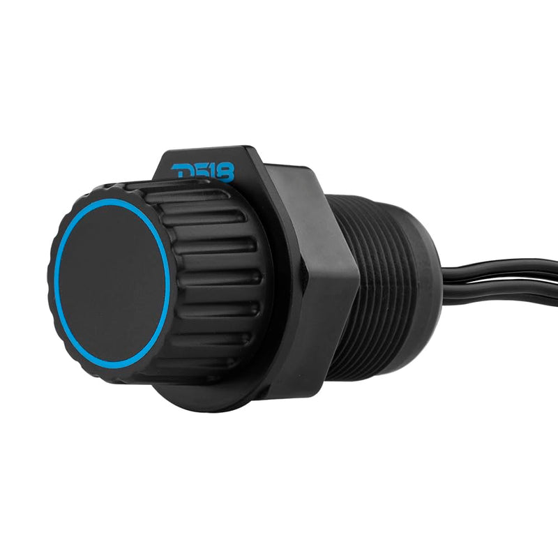 DS18 MBKR Marine Bass Knob Remote Gain/Volume - Compatible with Any Source Unit - Bass Knob Level Controller - Universal RCA Line Level Control Waterproof Design for All Audio Applications