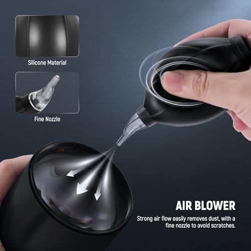 NEEWER 2 in 1 Camera Lens Cleaning Kit for Electronics, Smartphones, Tablets, 1x Camera Air Blower + 1x Soft Cleaning Cloth, HM-50