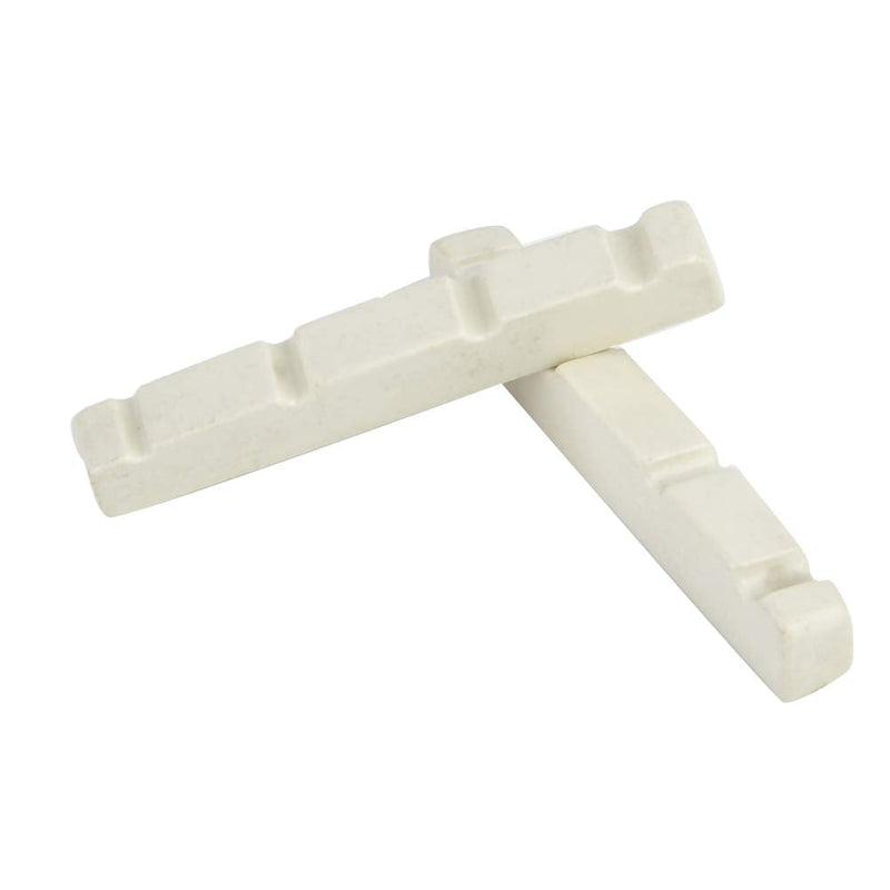 CHICIRIS Easy to Install and Use 4 String Bass Nut, Bass Guitar Nut, Excellent Durability Quality Plastic Material for Bass Guitar(ZE-1005 44 * 5.8 * 8MM)