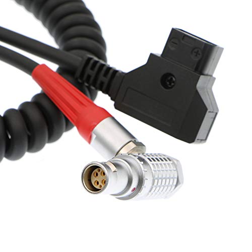 Alvin's Cables RED DSMC2 Camera Power Coiled Cable 6 Pin Right Angle Female to D Tap Cable for DJI Ronin 4D, RED Komodo-X, V-Raptor, Scarlet, Epic right angle 6 pin