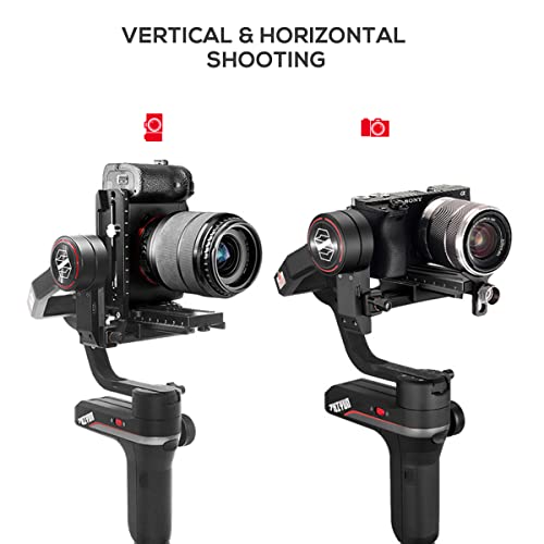 Aluminum L Bracket Vertical Horizontal Switching Quick Release Plate for Zhiyun Weebill-S Crane 2/3 Gimbal Stabilizer Tripod Monopod and SLRs