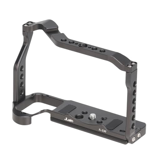 FocusFoto Camera Cage for Nikon Z30 Mirrorless Camera, Aluminium Video Vlogging Rig with Cold Shoe, 1/4"-20 Screw Mount, 3/8"-16 Locating Holes for Arri Grip, Quick Release Plate for Arca-Swiss Tripod