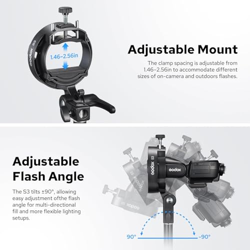 Godox S3 Speedlite Bracket Flash Holder for Studio Photography