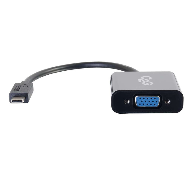 C2G USB Adapter, Video Adapter, USB C to VGA, Black, Cables to Go 29471 USB 3.1 to VGA black