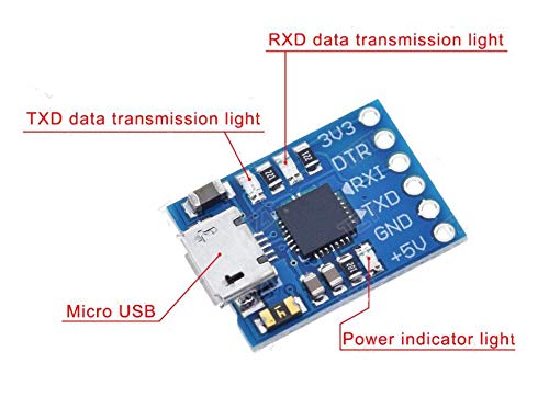 HiLetgo 2pcs CP2102 MICRO USB to UART TTL Module 6 Pin Serial Converter STC Replace FT232