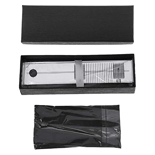 Turntable Phonograph LP Phono Cartridge Stylus Alignment Protractor Adjustment Tool - Mirrored Surface for Precision A