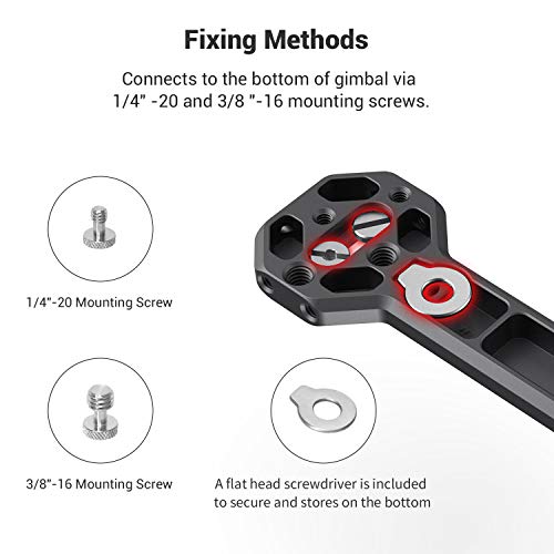 SmallRig Aluminum Side Handle Fits for DJI Ronin-S/SC/RS 2/RSC 2/RS 3/RS 3 Pro/RS 3 Mini/RS 4/RS 4 Pro & for ZHIYUN Crane 2S/2/V2 & for MOZA Air 2/AirCorss 2 Gimbals - 2786