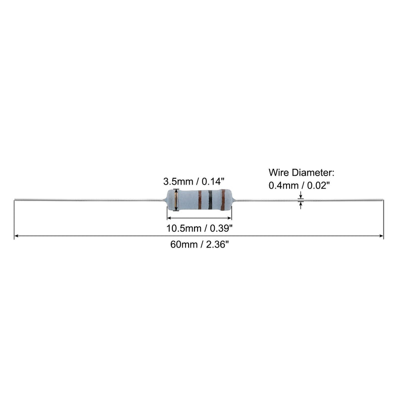 [AUSTRALIA] - QUARKZMAN Pack of 50 Carbon Film Resistors 100 ohm 1 W 5% Metal Layer Resistor for Industrial Electrical Electronics Craft Projects 100ohm 