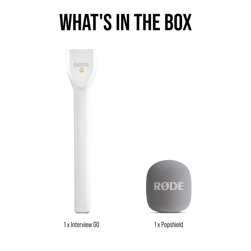 RØDE Interview GO Handheld Adaptor for RØDE Wireless Microphones (White) White