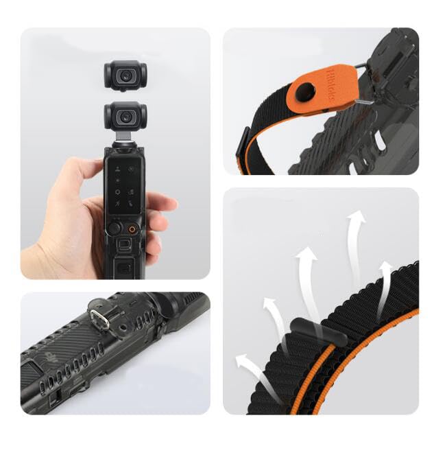 Protective Case Set For DJI Osmo Pocket 3,Protective case+gimbal transparent protective cover+safety cord,impact-proof All-around protection for gimbal, lens and screen