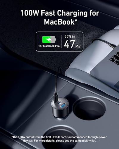 Anker Charger Cable with167.5W Car Charger