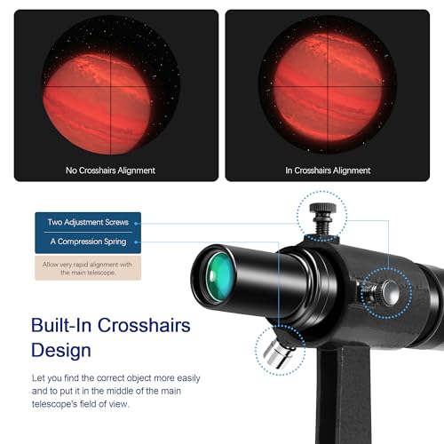Astromania Finder Scope, Straight-Through Correct Image Optical Finder 6x30 6x30 Straight-Through Upright & Non-Reversed Image