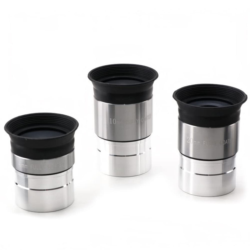 Eyepiece Set for Telescope - Multi-Coated Optical Lens - 1.25 inch Telescope Eyepiece - The Upgraded Eyepiece Comes with a Soft Eyecup [4mm, 10mm, 20mm Eyepiece Set] 4mm, 10mm, 20mm Eyepiece Set