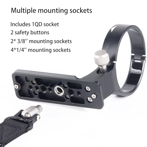 ZZQ&CCF Lens Collar for Nikon Z 180-600mm f/5.6-6.3 VR, Replacement Foot with Silicone Grip Handle, QD Socket, Arca-Type