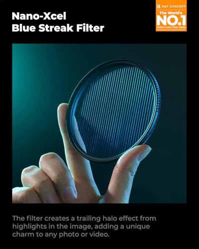 K&F CONCEPT 52mm Blue Streak Effect Lens Filter