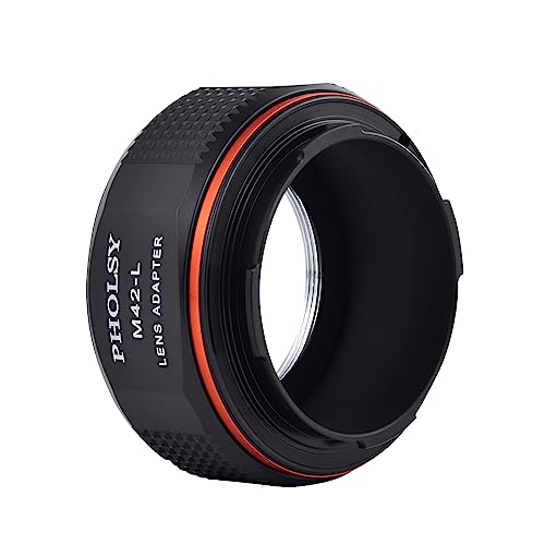 PHOLSY Lens Mount Adapter Compatible with M42 42mm Lens and Leica L Camera M42 to Leica L