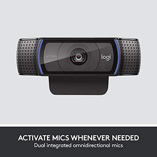 Logitech C920e HD 1080p Mic-Enabled Webcam, certified for Zoom, Microsoft Teams compatible, TAA Compliant + Litra Glow Premium LED Streaming Light with TrueSoft, adjustable monitor mount