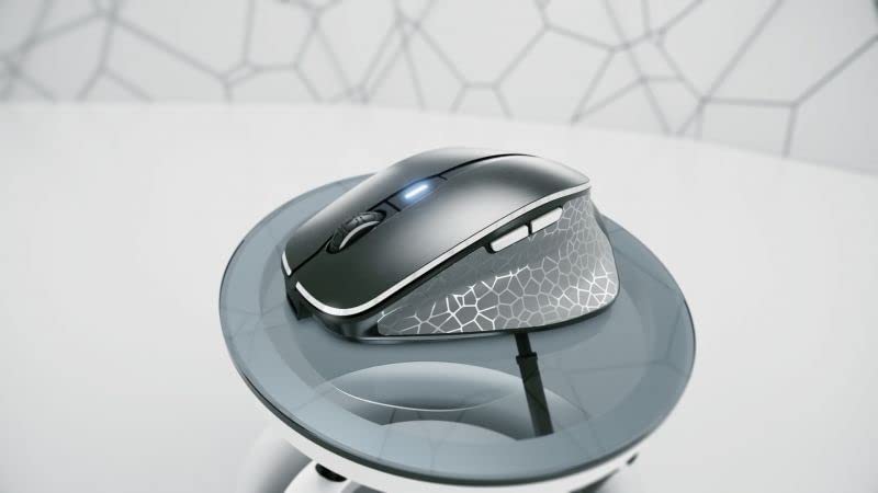 Cherry MW 8C Ergo Wireless & Rechargeable Mouse Ergonomic Right-Handed Bluetooth or Wireless Connection AES-128 Encrypted High-Precision Sensor Black