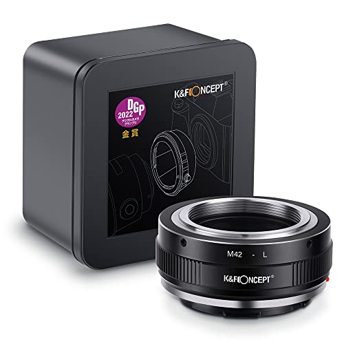 K&F Concept Lens Mount Adapter M42-L Manual Focus Compatible with M42 Lens to L Mount Camera Body