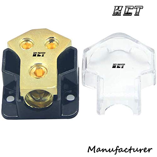 [AUSTRALIA] - KCT 0/2/4 Gauge in 4/8 Gauge Out 2 Way Amp Power Distribution Block for Car Audio Splitter 