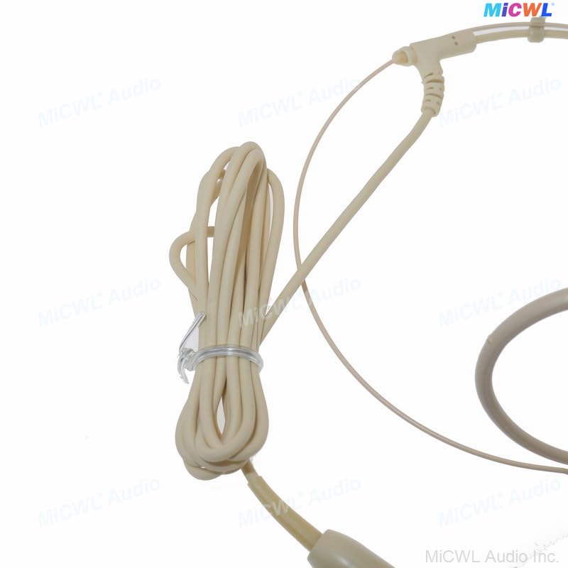 Beige DH28 Strong Ear Hanging Headset Vocal Condenser Microphone with TA4F Mini 4Pin for Shure BLX GLX ULX SLX UR4D BeltPack Transmitter System