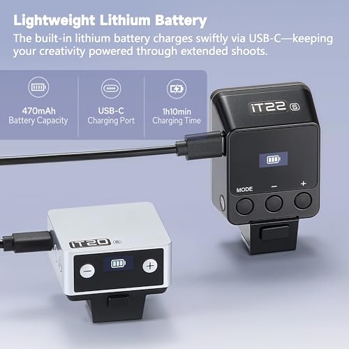 GODOX IT22 N TTL MINI iFlash Camera Flash Light,700+ Flashes & 1.5 s Recycling,6 Stops (1/32 to 1/1 Power),Built in Battery with Magnetic Diffuser & Filter (Black, for Nikon) Black