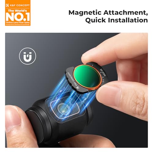 K&F CONCEPT Wide Angle Lens & Black Diffusion 1/4 & ND2-32 & CPL Filter Set Magnetic Effect & ND & CPL & Wide-Angle Lens