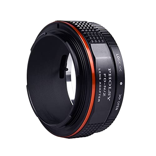 PHOLSY Lens Adapter Compatible with Canon FD FL Lens and Nikon Z Camera Canon FD to Nikon Z