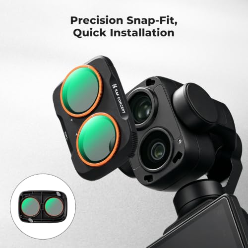 K&F CONCEPT 4-Pack Filter Compatible with DJI Osmo Pocket 4P/Xtra Muse2 Pro 4 Pack-CPL+ND16+ND64+ND256