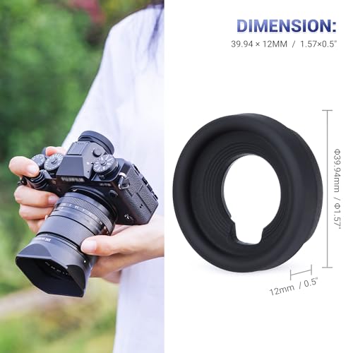 JJC EC-GFX Round Eyecup Eyepiece Viewfinder for Fuji X-T5 X-T4 X-T3 GFX100 Fuji EC-GFX Eyecup Replacement Black