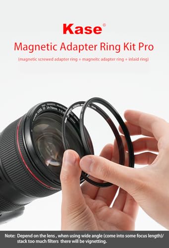 Kase 77mm IDIY Inlaid Adapter Kit Converts Conventional Screw-in Filter to Magnetic