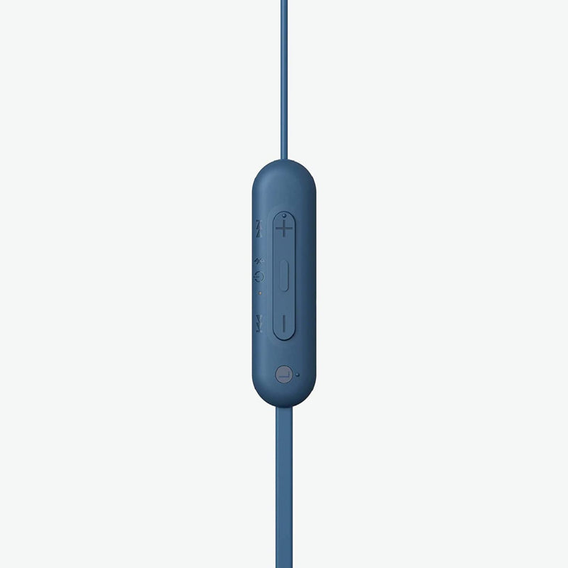 Sony WI-C100 Wireless in-Ear Bluetooth Headphones with Built-in Microphone,Blue,(Pack of 2) Blue One Size (Pack of 2)