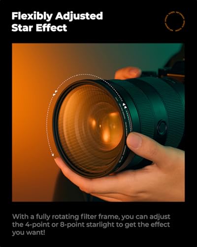 K&F CONCEPT 58mm Variable Star Starburst Filter 4 8 Points