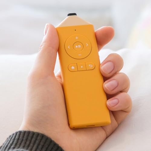 Bluetooth Remote Control Page Turner Clicker for Boox, e-Reader, TikTok Scrolling, YouTube Shorts, Reels, Camera, for iOS iPad iPhone, Android Galaxy Phone Tablet (Pencil Yellow) Pencil Yellow