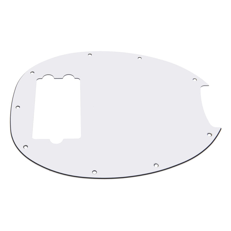 1Pcs Yootones 9 Hole Bass Electric Guitar Pickguard Compatible with MM StingRay 4 String Bass Guitar (3Ply White) 3Ply White