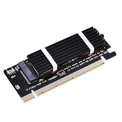 EZDIY-FAB NVME PCIe 4.0 Adapter, M.2 NVME SSD to PCI Express Adapter with Heat Sink, Only Support PCIe x16 Slot,Support M.2 SSD 2230 2242 2260 2280