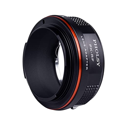 PHOLSY Lens Adapter Compatible with Pentax K Lens and Canon RF Camera Pentax K to Canon RF