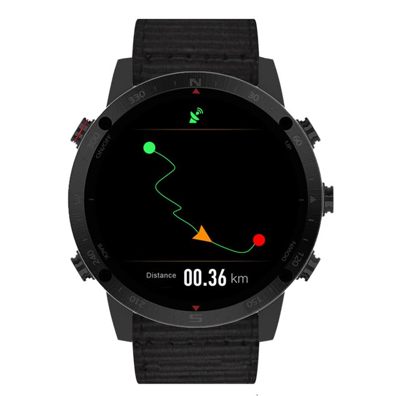 SUNROAD G5 Pro GPS Sports Watch AMOLED Health and Fitness Tracker Running Swimming Climbing Hiking Route Navigation Men Wristwatch