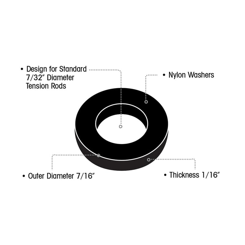 Nylon Tension Rod Washers (100 Pack) for Drum Tension Rods 7/32" in Diameter