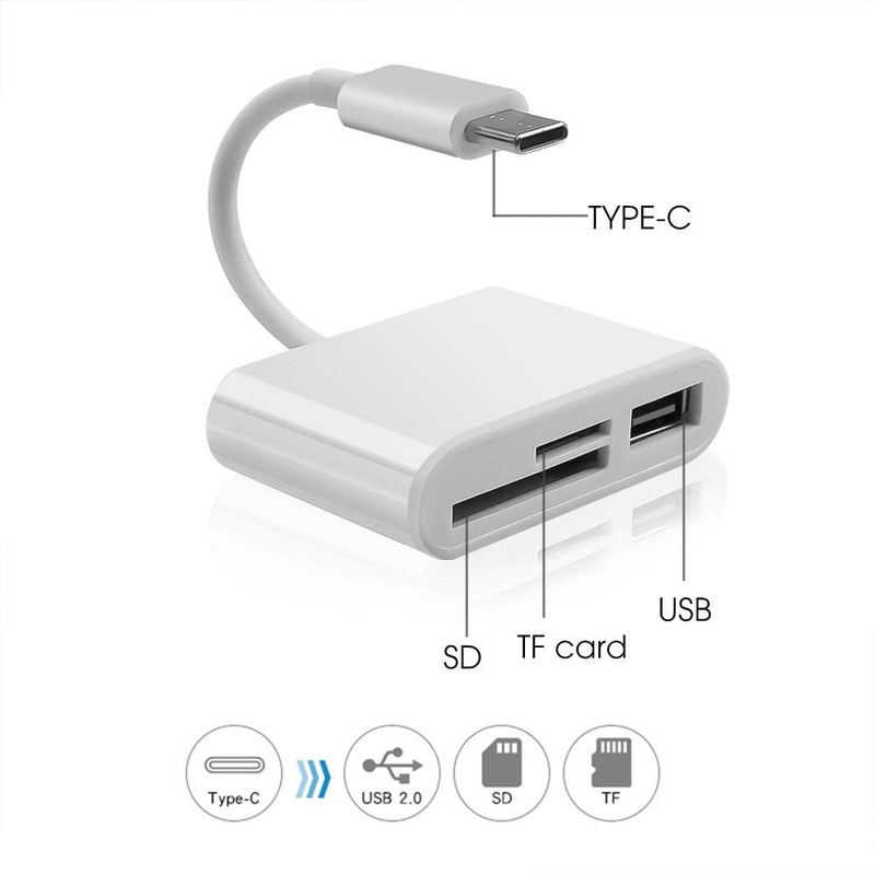 Acuvar USB C Ultra High Speed Memory Card Reader & Writer for SD, HC, SDXC, MicroSD, SDHC, MicroSDXC for Computers, Smartphones and All USB C Enabled Devices Plug and Play OSX OTG USB Windows Chrome