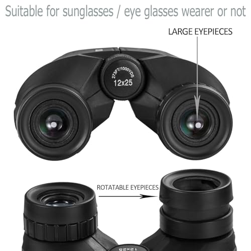 Occer 12x25 Compact Binoculars for Adults and Kids