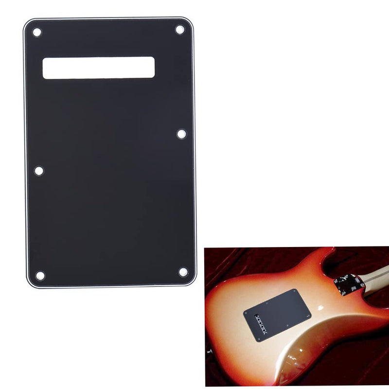 Pickguard Tremolo Cavity Cover Backplate Back Plate 3Ply for Modern Style Electric Guitar Black