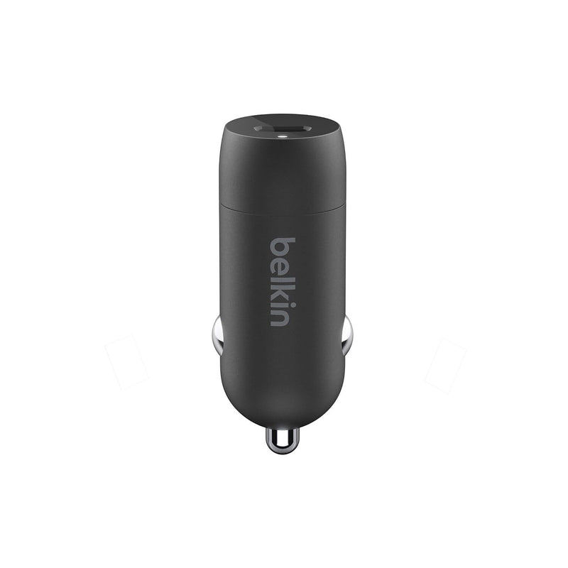 Belkin 20 Watt USB C Car Charger with Fast Charging for Apple iPhone 14, 14 Pro, 14 Pro Max, iPhone 13, 13 Pro, 13 Pro Max, Samsung Galaxy S22 Ultra & More (USB-C to Lightning Cable Included) - Black | Fast charging for iPhone 14, 13 series, Samsung Ga...