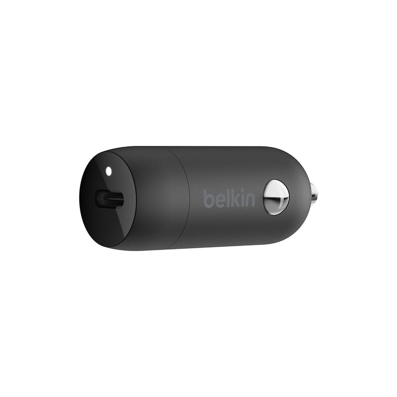 Belkin 20 Watt USB C Car Charger with Fast Charging for Apple iPhone 14, 14 Pro, 14 Pro Max, iPhone 13, 13 Pro, 13 Pro Max, Samsung Galaxy S22 Ultra & More (USB-C to Lightning Cable Included) - Black | Fast charging for iPhone 14, 13 series, Samsung Ga...