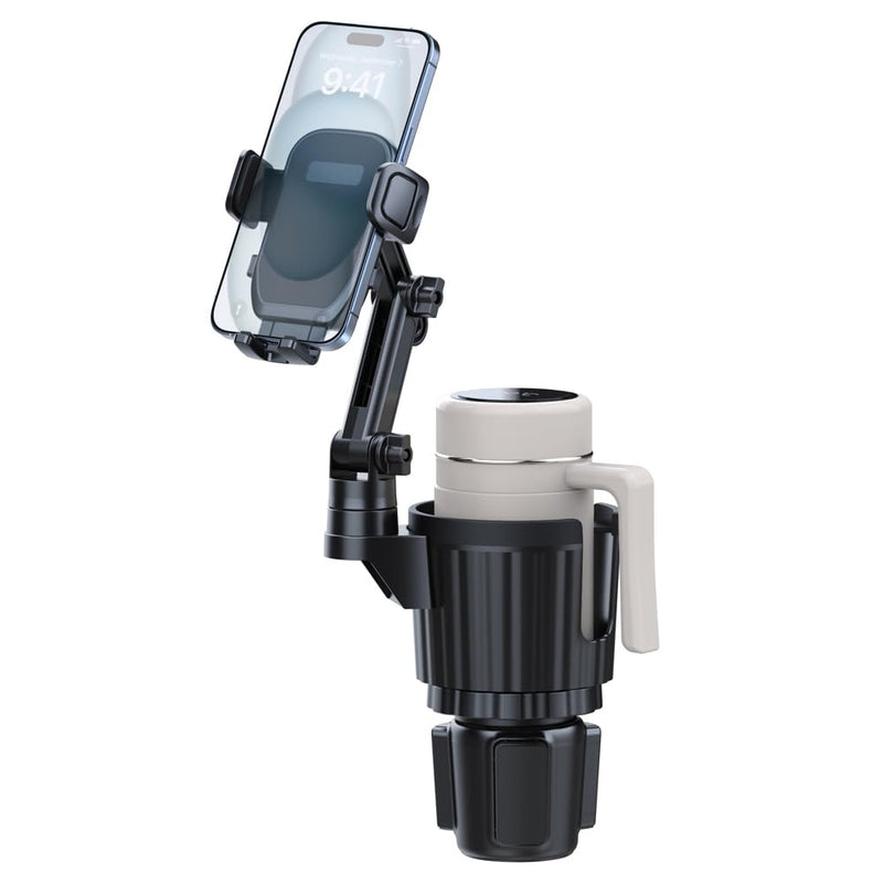Cup Holder Phone Mount for Car, 2 in 1 Cell P Car Mount 360 Rotation Cup Holder Expander for Stanley 10-40oz Drink Bottles, Mugs and Phone Compatible with iPhone Samsung