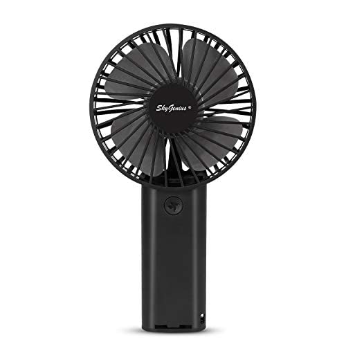 Portable Handheld Fan, 4000mAh Rechargeable Battery/ USB Operated Mini Cooling Fan for Home Office Outdoors Travel 4000mA Battery Black
